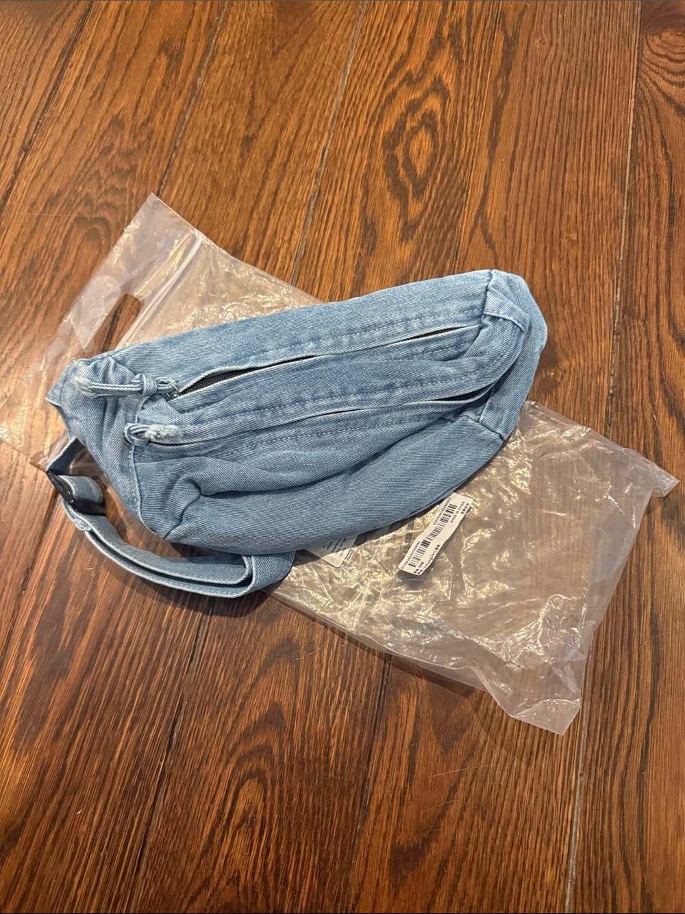 Boutique Light Blue Denim Crossbody Sling Bag